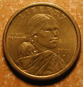 2000 P Sacagawea Dollar Wounded Eagle Error - Picture 1 of 2