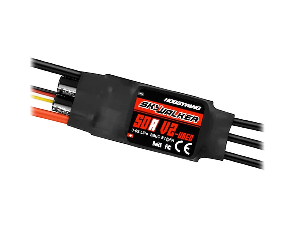 Hobbywing Skywalker V2 50A Regler 6s 3-6s 6A BEC HW30216400  - Bild 1 von 1