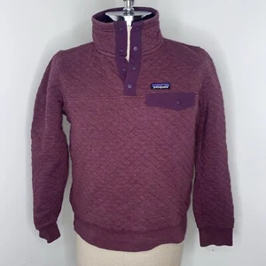 Patagonia Women's Organic Cotton Quilt Snap T Pullover Purple Sz S Shirt Henley - Picture 1 of 7