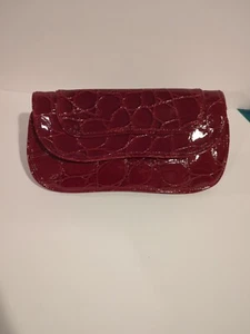 Pochette pochette in pelle verniciata rossa - Foto 1 di 8