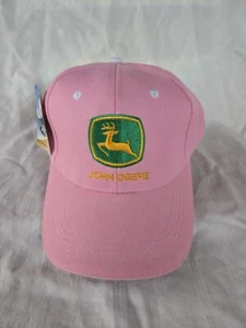 John Deere Tractors Embroidered Logo Pink Adjustable Strapback Hat Cap - NWT NEW - Bild 1 von 6