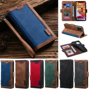 Matte Wallet Leather Flip Cover Case For iPhone 15 13 12 11Pro XR XS Max 7 8 - Picture 1 of 35