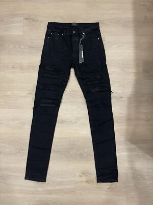 Pantalones de mezclilla Amiri rasgados negros talla 33 nuevos 100 % auténticos Foto 1 de 4