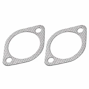 2x Exhaust Gasket 2 Bolt 3" Inch Downpipe Metal Multi layer Reinforced 76mm USA - Bild 1 von 1