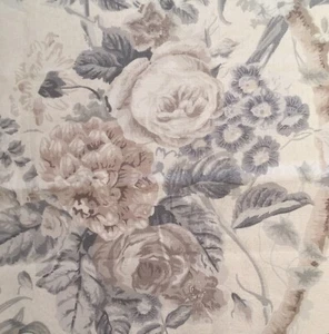 2 meters x COLEFAX and FOWLER "Monmouth" 100% Linen fabric rustic Old Blue - Picture 1 of 7