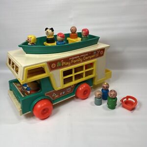Vintage Fisher Price Little People Family Camper 994 W/ Figures