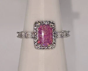 Bomb Party Ring Size 8 RBP6594 Always The Romantic - Lab Grown Pink Fire Opal - Picture 1 of 5
