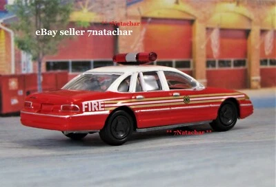 1998 - 2012 Ford Crown Victoria Fire Chief Car Cruiser 1/64 Scale X - Image 1 of 4