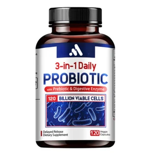 Probiotic Capsules with Prebiotic & Digestive Enzyme Gut and Colon Support - Picture 1 of 11