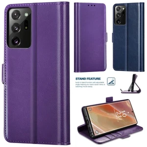 For Samsung Galaxy Note 20 Ultra Case Leather Folio Wallet Phone Cover - Picture 1 of 19