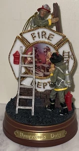 Bradford Exchange Dangerous Duty Firefighters Tribute Ornament W/ Tag 2002 D - Picture 1 of 15
