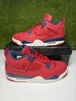 Zapatillas Air Jordan 4 FIBA Retro Talla 11 Para Hombre Rojo Azul Blanco 2019 CI1184-617 Foto 1 de 4