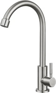 Grifo de cocina Heyalan de níquel cepillado arco frío cuello de cisne,  - Imagen 1 de 8