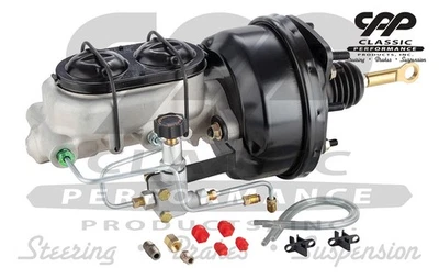 1962 65 Ford Fairlane Complete Midnite Series 7" Black Power Brake Booster Kit - Imagem 1 de 4
