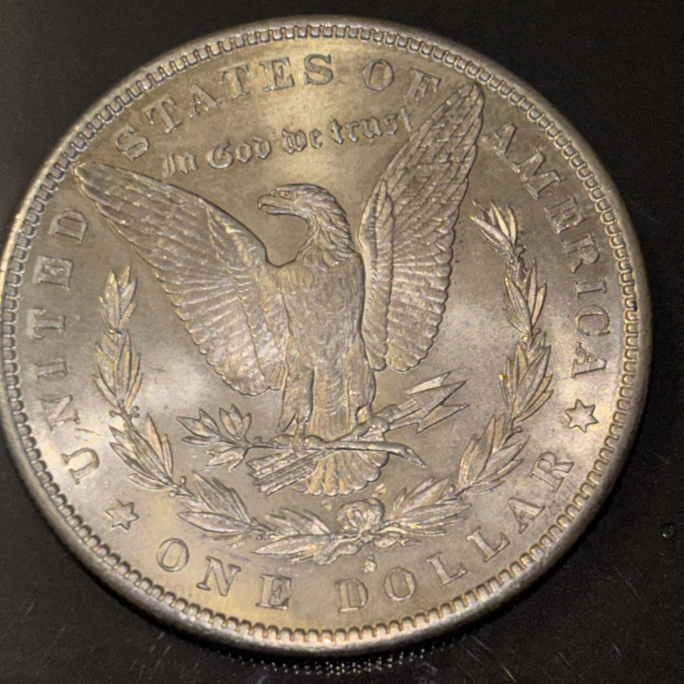 Moneda de dólar de plata Morgan 1882-S como nueva excelente moneda rara coleccionable  Foto 1 de 4