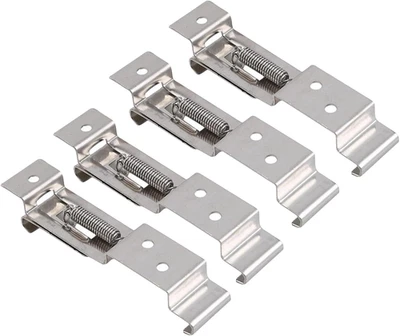 4x Trailer Number Plate Holders Clips Brackets Stainless Steel Spring Fit - Image 1 of 4