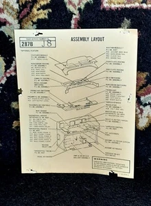 Vintage Thomas Of California Trianon Organ Detailed Assembly Layout - Picture 1 of 1