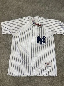Autentica maglia da baseball New York Yankees DEREK JETER Majestic MLB 40 - Foto 1 di 5