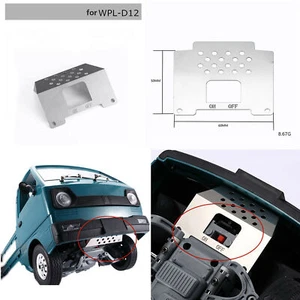 Stainless Steel Chassis armor Bottom Guard Anti-Skid Plate Part for WPL D12 RC - Picture 1 of 9