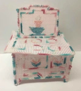 Plastic Canvas Home Made Index Card 3" x 5" Recipe Holder for Kitchen Display - Picture 1 of 10