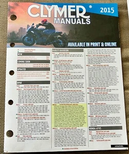 2015 Clymer Motorcycle Watercraft Snowmobiles Repair Manuals Product Catalog - Picture 1 of 1