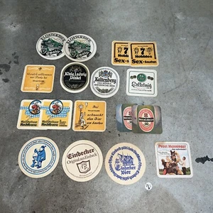 Lot Of 17 Vintage German Beer Coasters - Picture 1 of 3