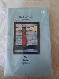 Lighthouse Quilt Pattern, Jupiter Lighthouse, Stained glass quilt pattern - Picture 1 of 2