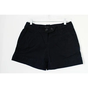 Ann Taylor Navy Dark Blue Cotton Cargo Cuffed Shorts Size 2 - Picture 1 of 3