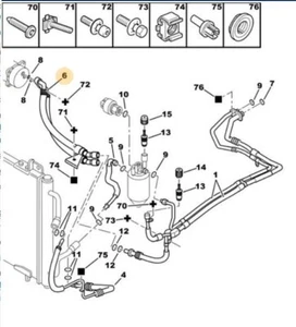 tubo fluido refrigerante 6460S7 originale Peugeot 406 - Imagen 1 de 2