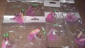 8 X SNAPPER FLASHER 2 X HOOK FISHING RIGS! 60lb MONO 5/0 Octopus Hooks & LUMO - Picture 1 of 4