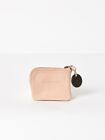 Wanderers Travel Co. Blush Pink Luxury Designer Leather Zip Coin Purse  - Nwt
