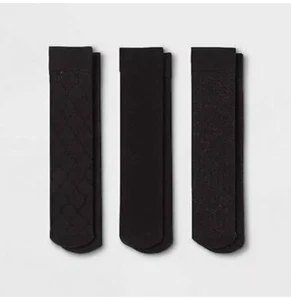 A New Day Damen Hosensocken Einheitsgröße Rautenstreifen blickdicht schwarz 3er-Pack - Bild 1 von 2