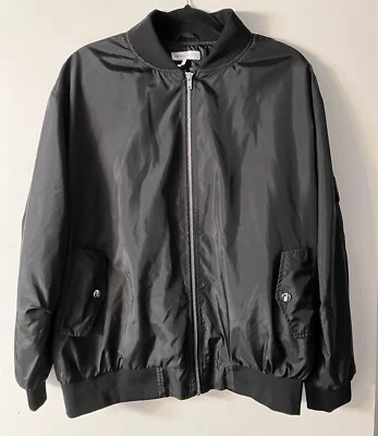 Urban Outfitters Black Flight Jacket Bomber Jacket Mens Size S/XS In EUC - Image 1 of 4