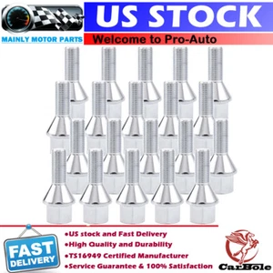 20PCS Wheel Lug Bolt for Jeep Cherokee Compass Chrysler 200 Dodge Dart 12x1.25 - Picture 1 of 15