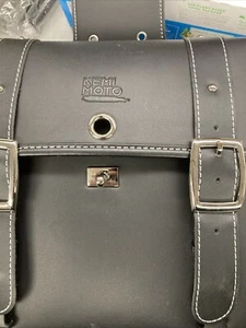 Kemi Moto Leather Motorcycle Saddle Bag. 11x10x5. New - Picture 1 of 1