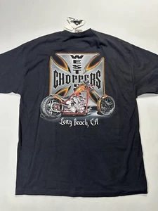 Jesse Who? West Coast Choppers Long Beach, Men Black T-Shirts Vintage - Picture 1 of 4