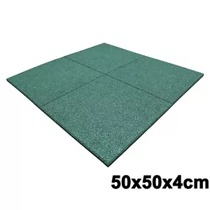 1m² GS40 Fallschutzmatten Grün Schaukel Rutsche Kinder Kletterturm Gummiplatte - Bild 1 von 2