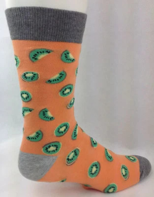 Calcetines de vestir Kiwi Fruit naranja, gris y verde Foto 1 de 3