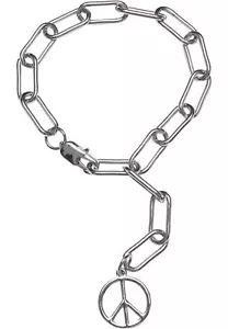 Bracelet Peace Pendant Urban Classics Y Chain Unisex Peace Symbol New - Picture 1 of 4