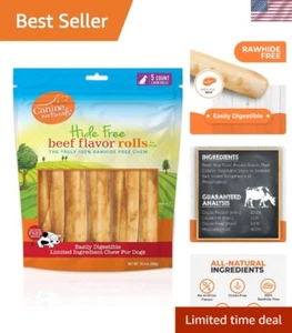 Satisfying Hide-Free Dog Treats - Made with Real Beef - Safe & Healthy - Picture 1 of 11