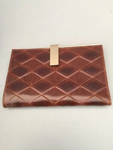 Cartera monedero vintage de cuero marrón - Imagen 1 de 8