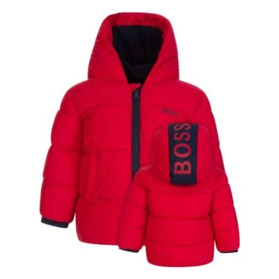 New Hugo BOSS red baby New Born puffer warm designer jacket coat 3-6 month £179 - Image 1 of 4