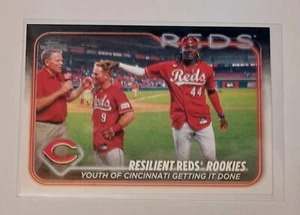133 Resilient Reds Rookies De La Cruz McLain 2024 Topps Series 1 Baseball MLB - Bild 1 von 1