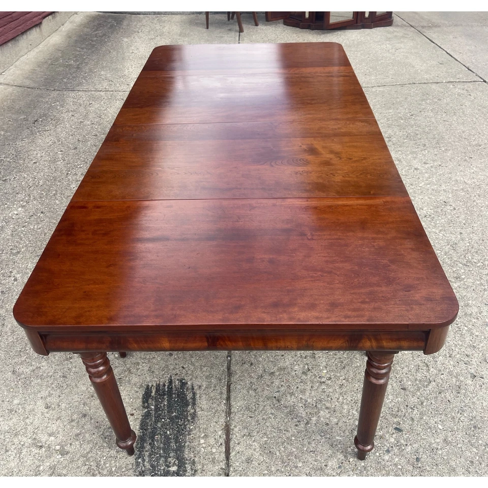 ANTIQUE SHERATON 2 PT BANQUET TABLE - Image 1 of 4