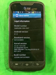 Samsung i547 Galaxy Rugby Pro Black 4G/LTE, WiFi AT@T GSM SGH-I547 - Picture 1 of 9