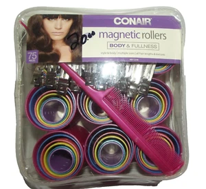 Conair Magnetic Rollers #61121N Body & Fullness 75 Piece Set All Hair Texture - Picture 1 of 7