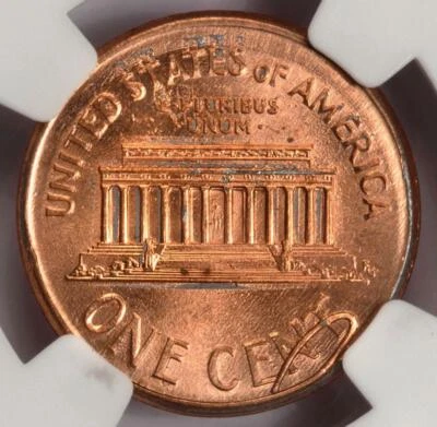 2002 D NGC MS65RD Broadstruck Retained Detached Rim Cent Mint Error Rare Date - Image 1 of 4