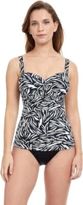 Profile by Gottex Standard Black Swan D Cup Tankini Black Size 32 D $104 - Picture 1 of 4