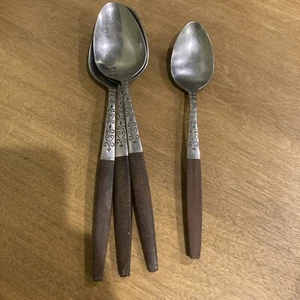 4 Canoe Muffin Interpur Stainless Tablespoons Teaspoon Soup Spoons Japan MCM - Picture 1 of 5
