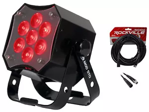 American DJ MOD STQ Compact 7x8 Watt LED DMX Par Can Wash Light w/ Remote+Cables - Picture 1 of 12